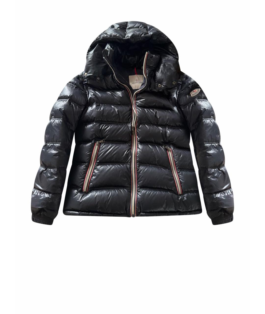 MONCLER Черный нейлоновый пуховик, фото 1