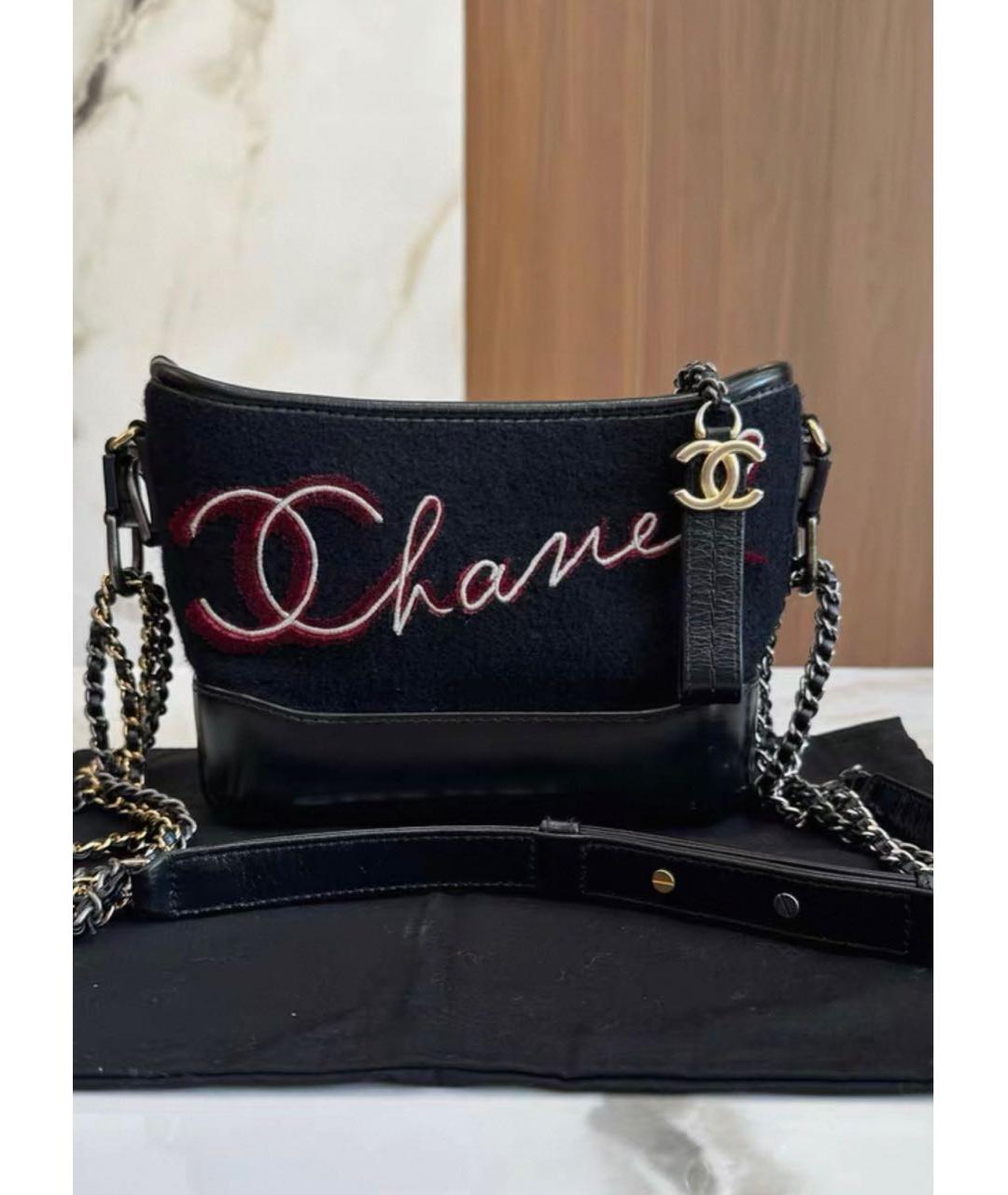CHANEL Черная твидовая сумка через плечо, фото 9