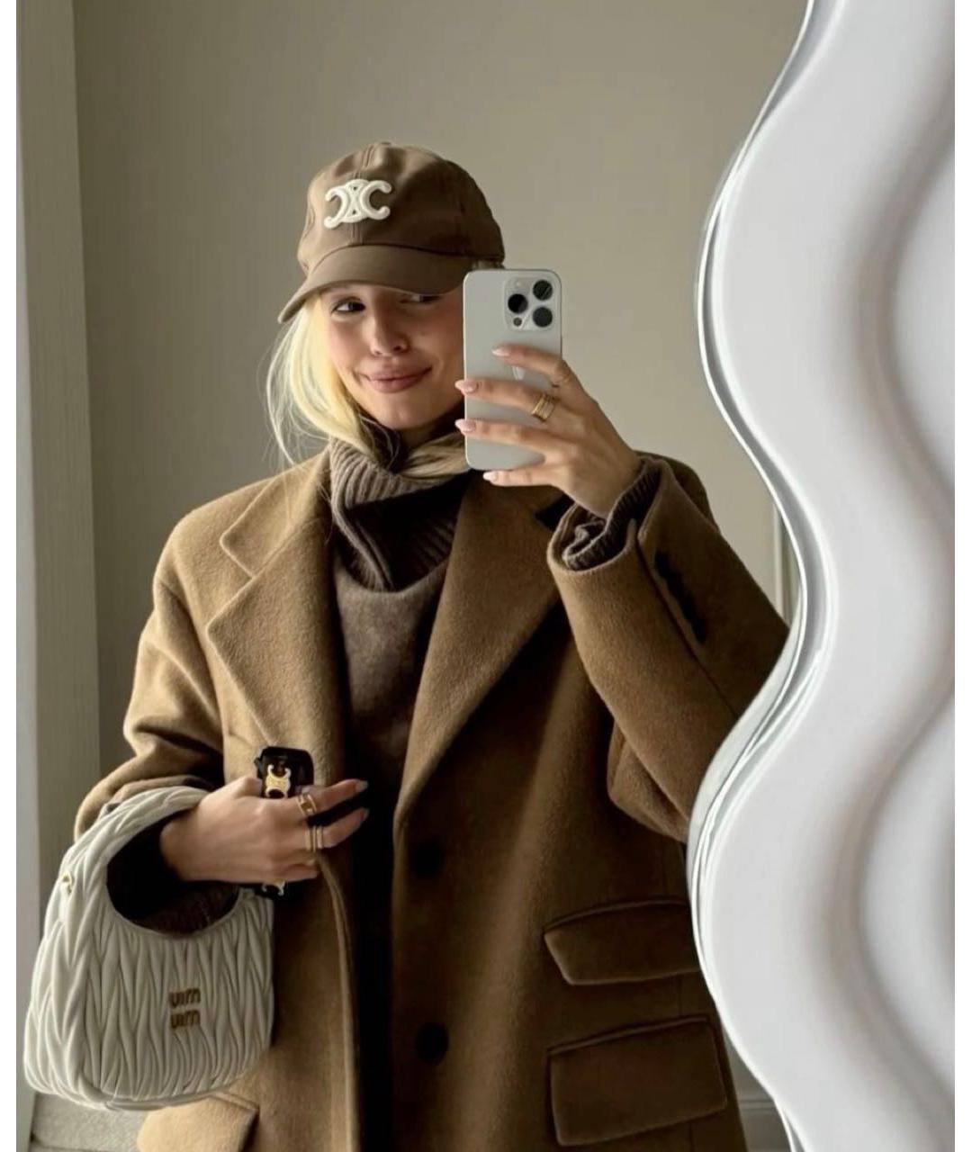 CELINE Коричневая хлопковая кепка, фото 3