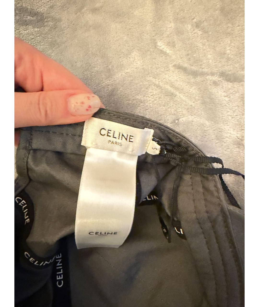 CELINE Серая хлопковая кепка/бейсболка, фото 5