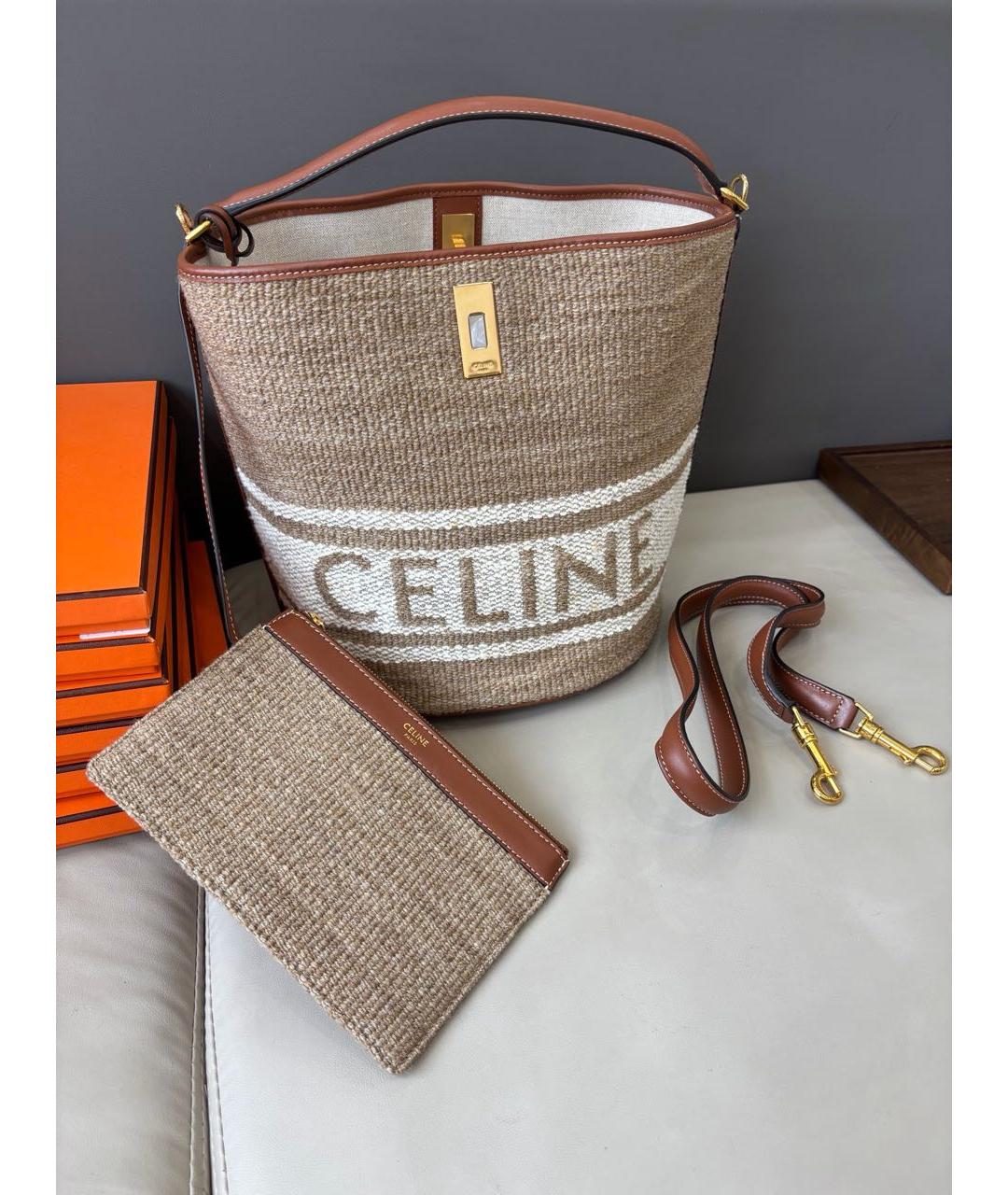 CELINE Коричневая сумка тоут, фото 9