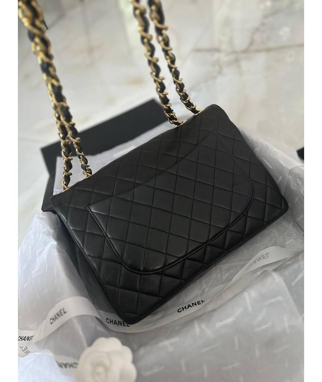 CHANEL Черная кожаная сумка через плечо, фото 3