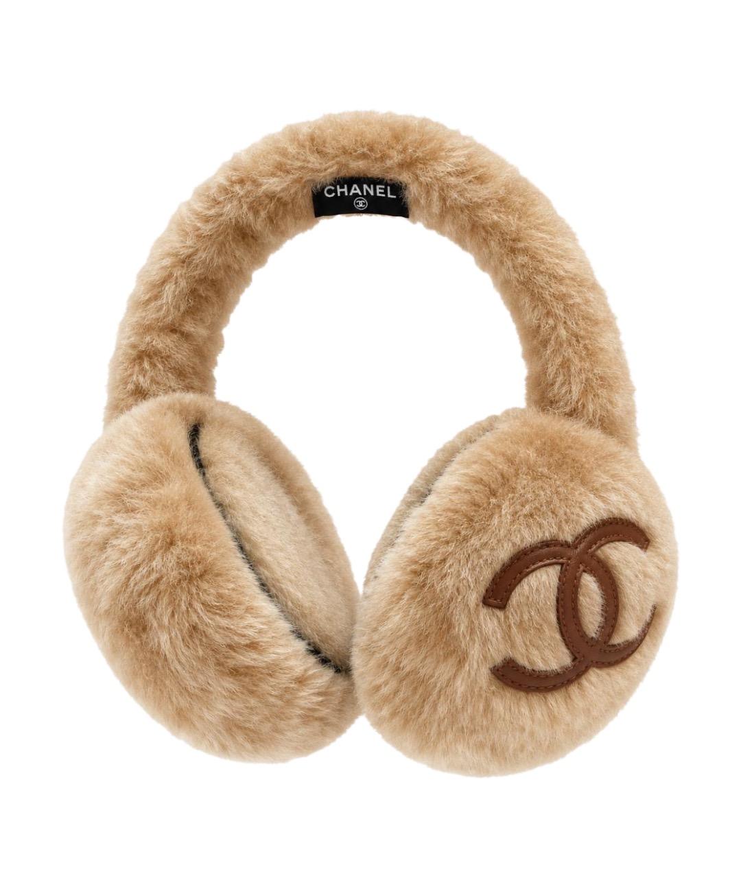 CHANEL Бежевые наушники, фото 1