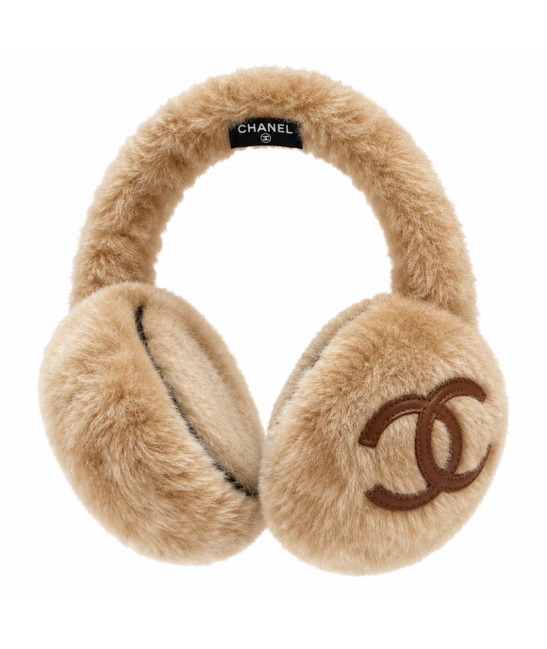 CHANEL Бежевые наушники, фото 7
