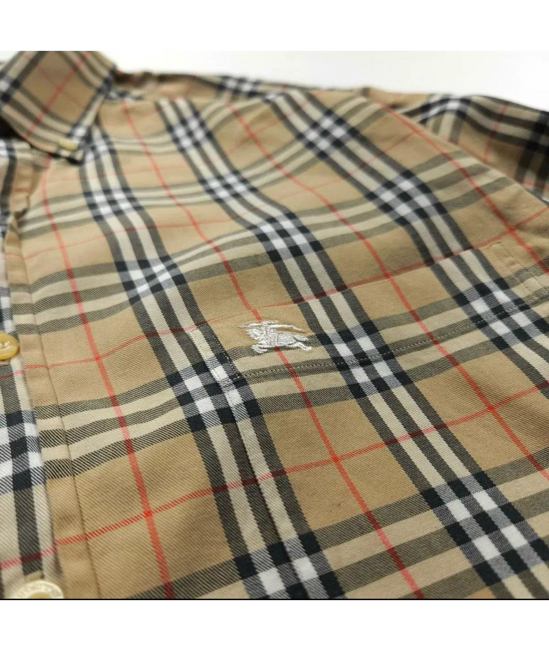 BURBERRY Коричневая хлопковая кэжуал рубашка, фото 5