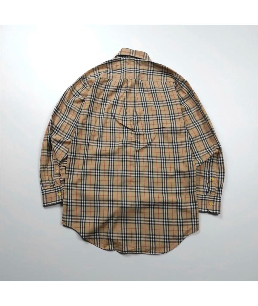BURBERRY Коричневая хлопковая кэжуал рубашка, фото 2