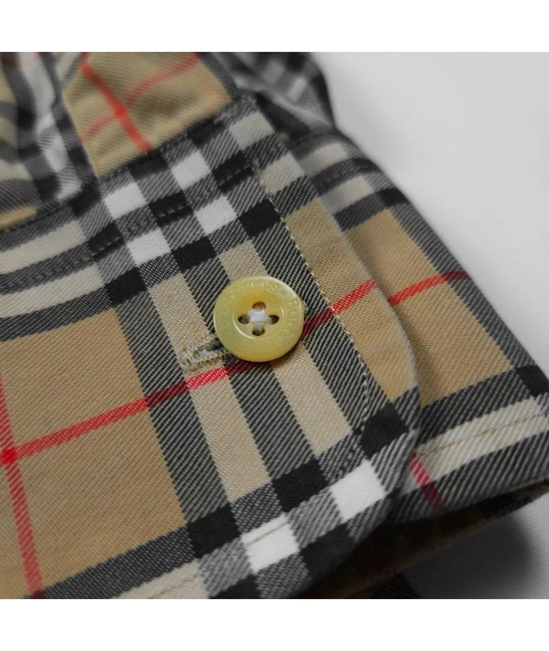 BURBERRY Коричневая хлопковая кэжуал рубашка, фото 6