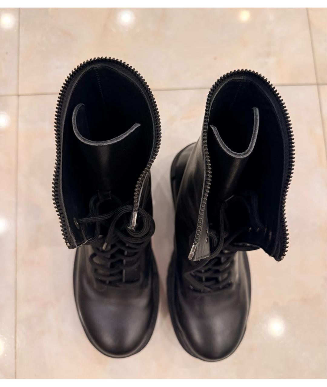 BALENCIAGA Черные кожаные ботинки, фото 3