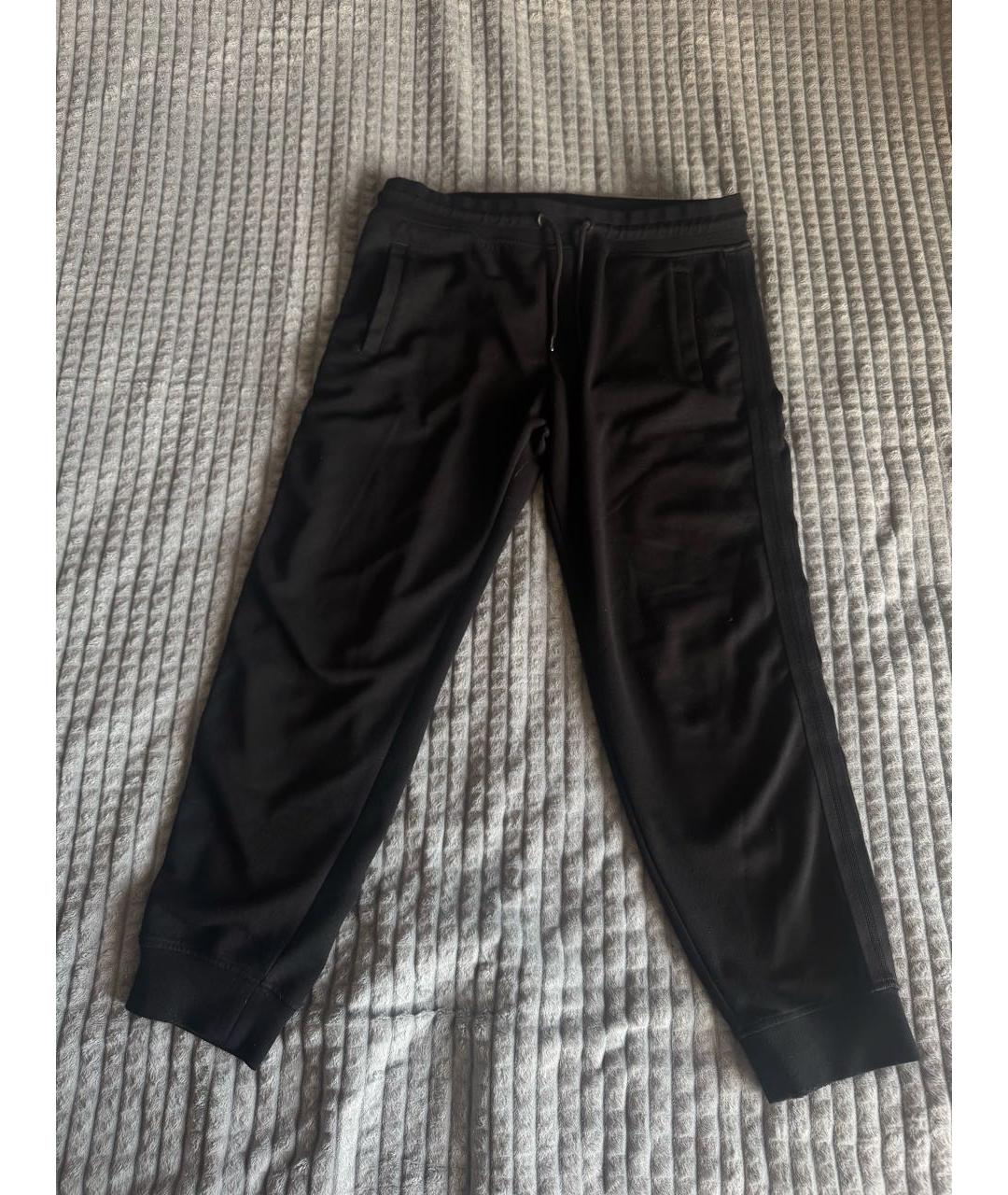 EMPORIO ARMANI Черные хлопковые повседневные брюки, фото 6