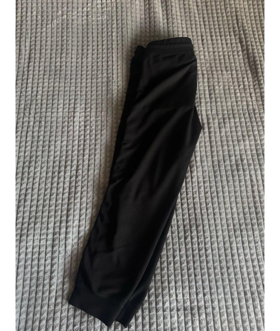 EMPORIO ARMANI Черные хлопковые повседневные брюки, фото 4