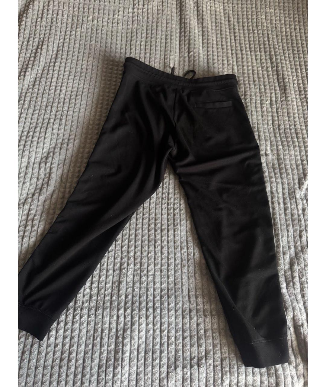 EMPORIO ARMANI Черные хлопковые повседневные брюки, фото 2