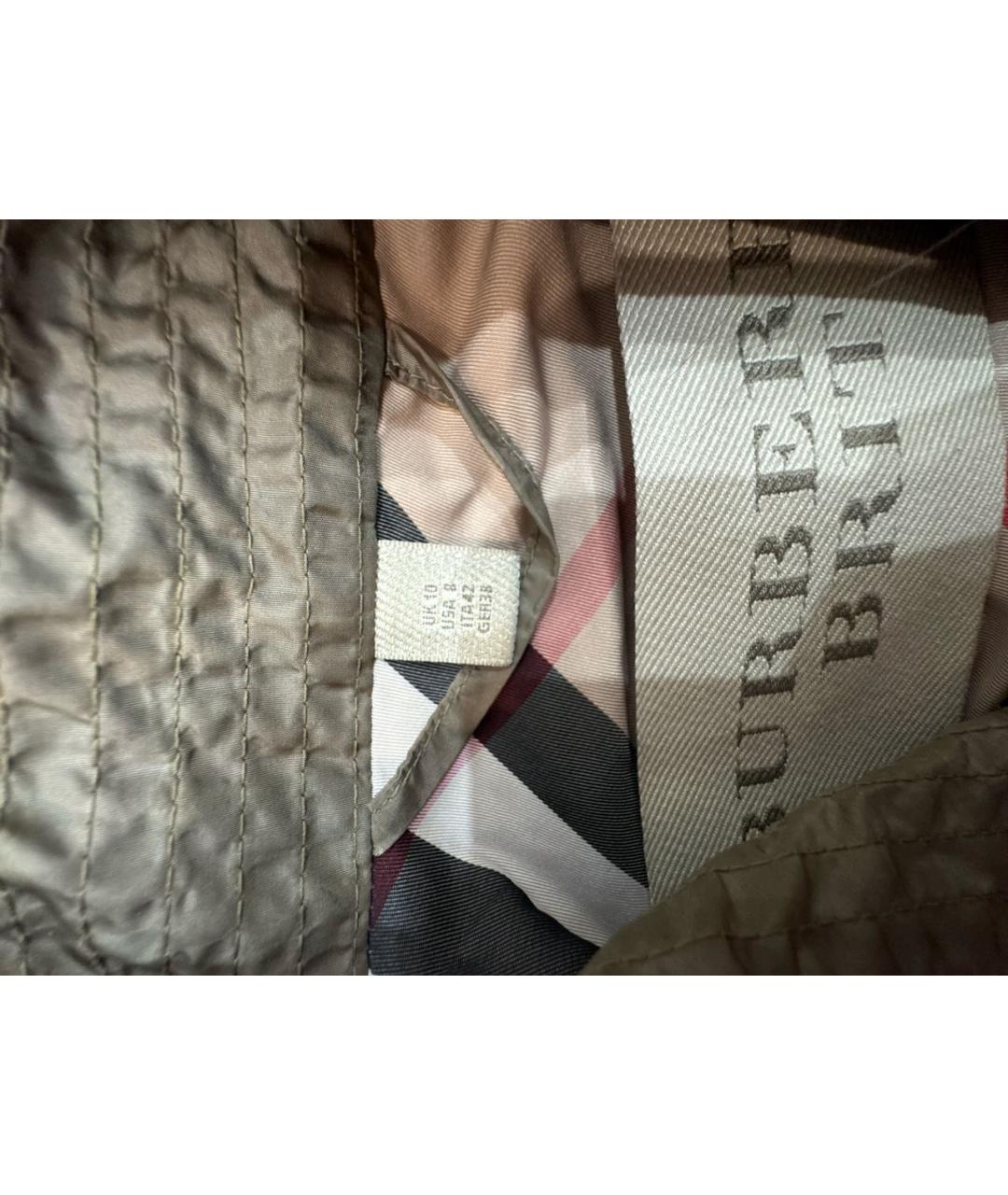 BURBERRY Хаки полиамидовый тренч/плащ, фото 6