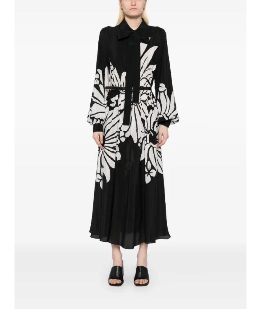 ELIE SAAB Черное шелковое повседневное платье, фото 3
