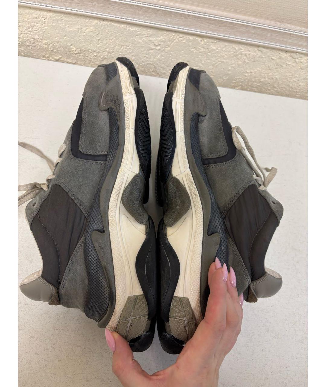 BALENCIAGA Серые низкие кроссовки / кеды, фото 2