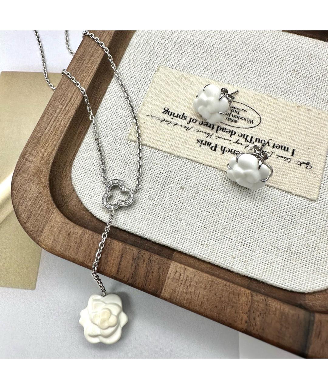 CHANEL Серебряное колье из белого золота, фото 7
