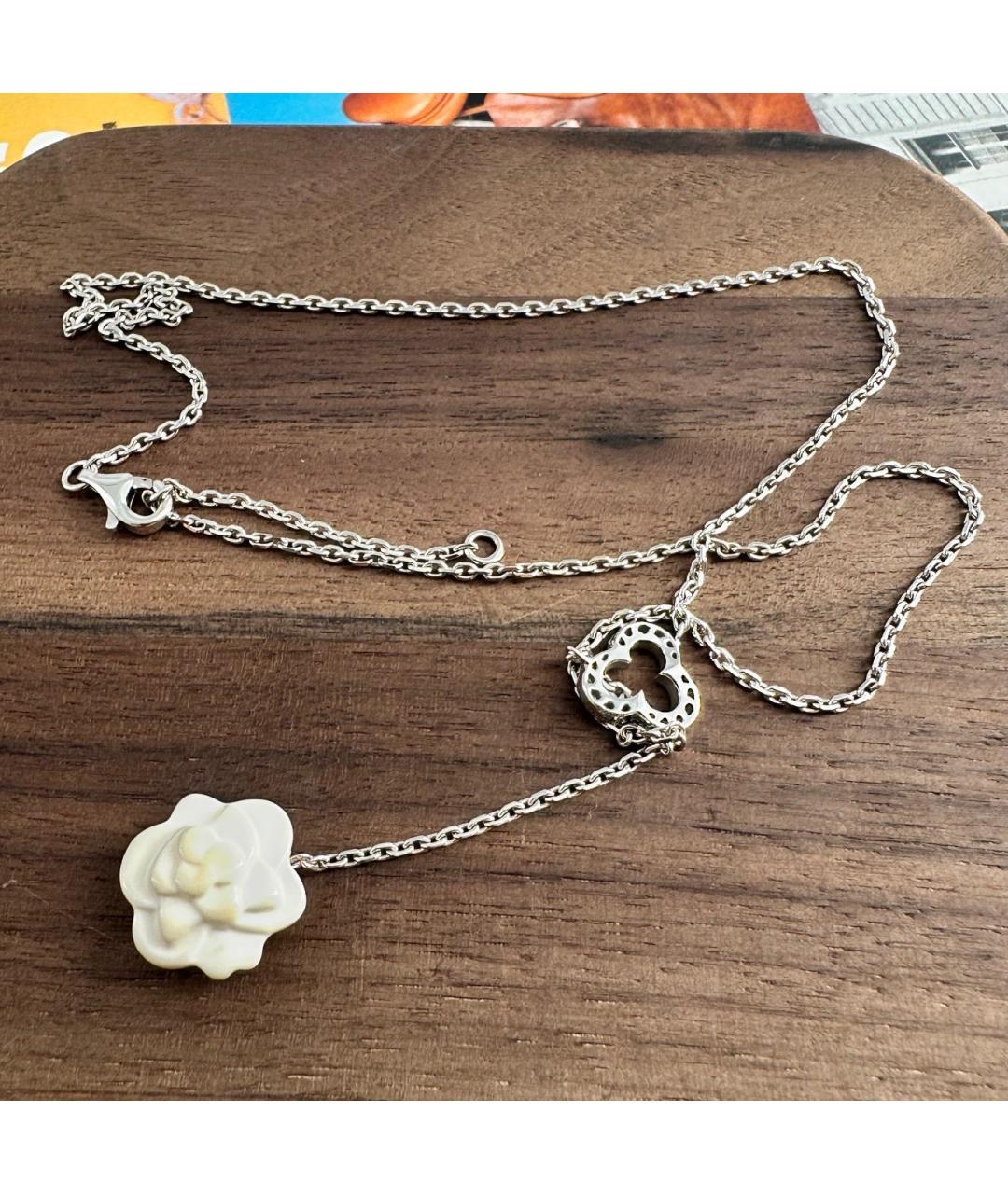 CHANEL Серебряное колье из белого золота, фото 6