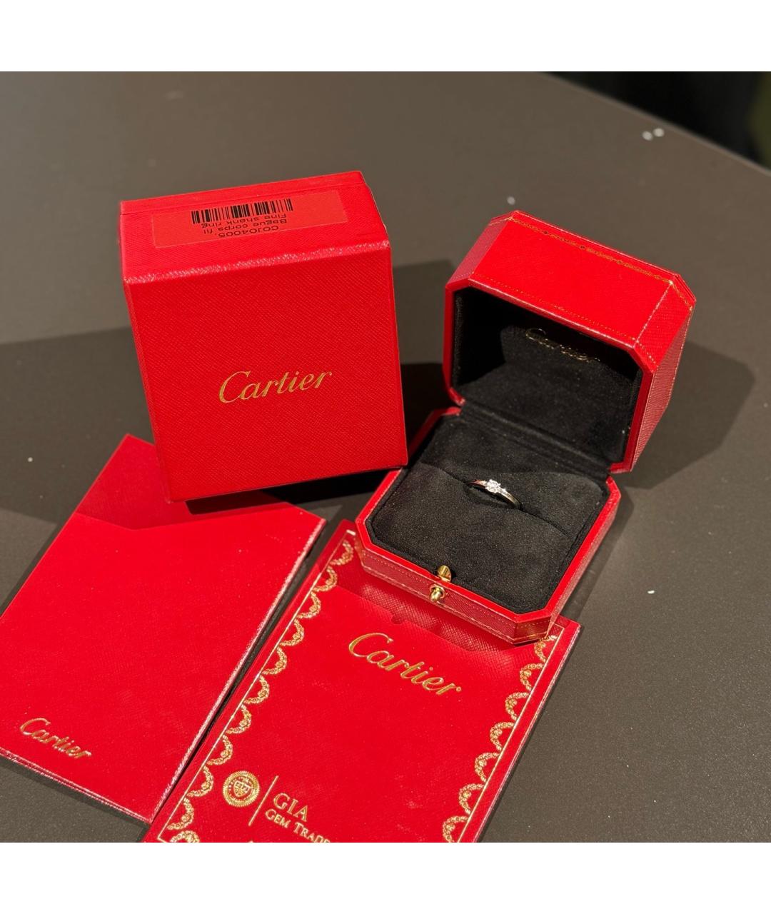 CARTIER Серебряное платиновое кольцо, фото 3