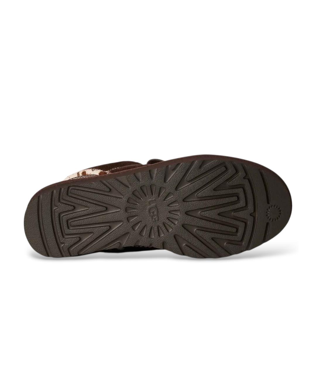 UGG Коричневые кожаные кроссовки, фото 7