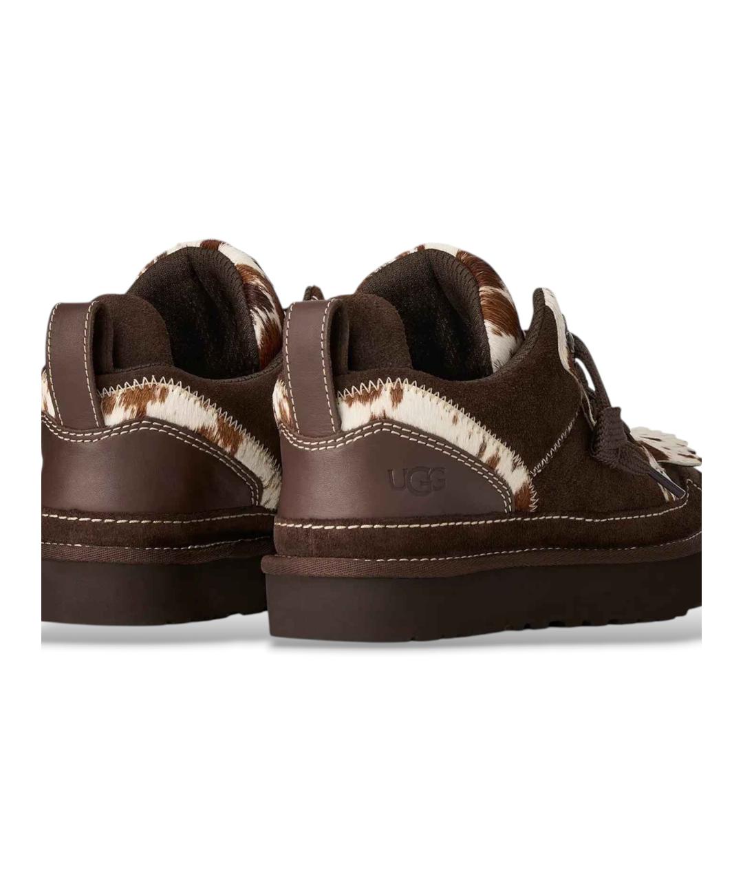 UGG Коричневые кожаные кроссовки, фото 5
