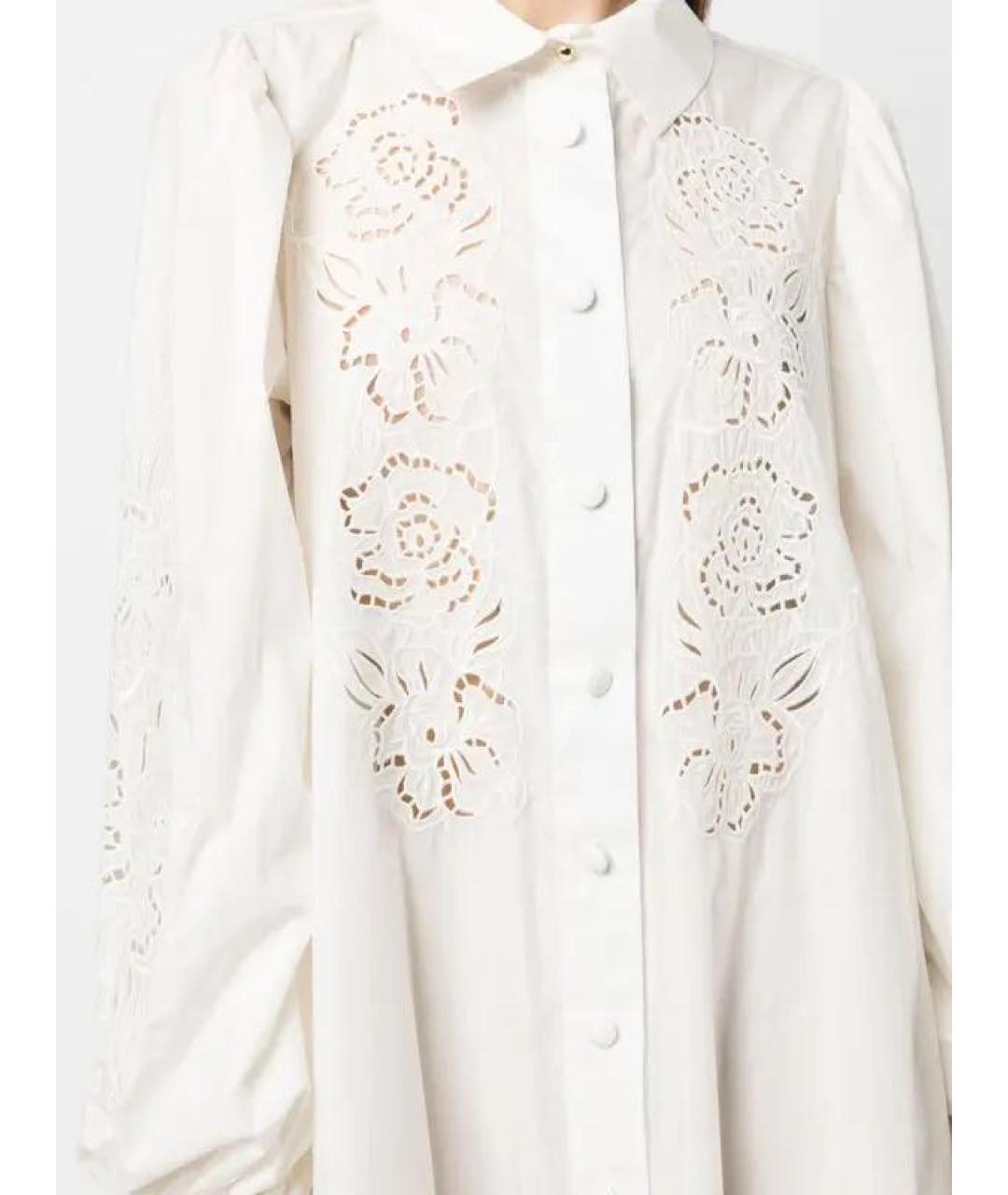 ELIE SAAB Белое хлопковое вечернее платье, фото 4