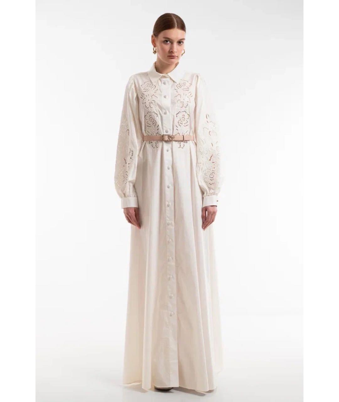 ELIE SAAB Белое хлопковое вечернее платье, фото 3