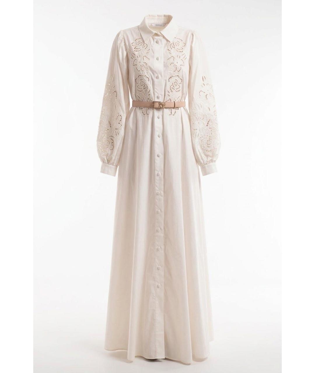 ELIE SAAB Белое хлопковое вечернее платье, фото 8