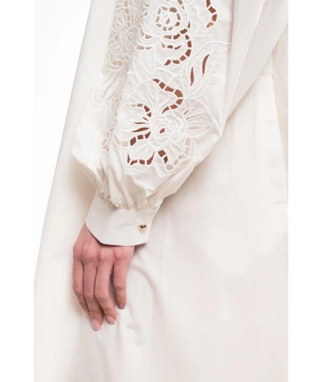 ELIE SAAB Белое хлопковое вечернее платье, фото 5