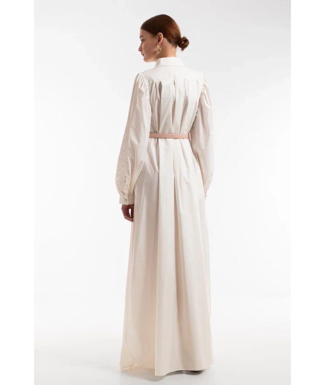 ELIE SAAB Белое хлопковое вечернее платье, фото 6