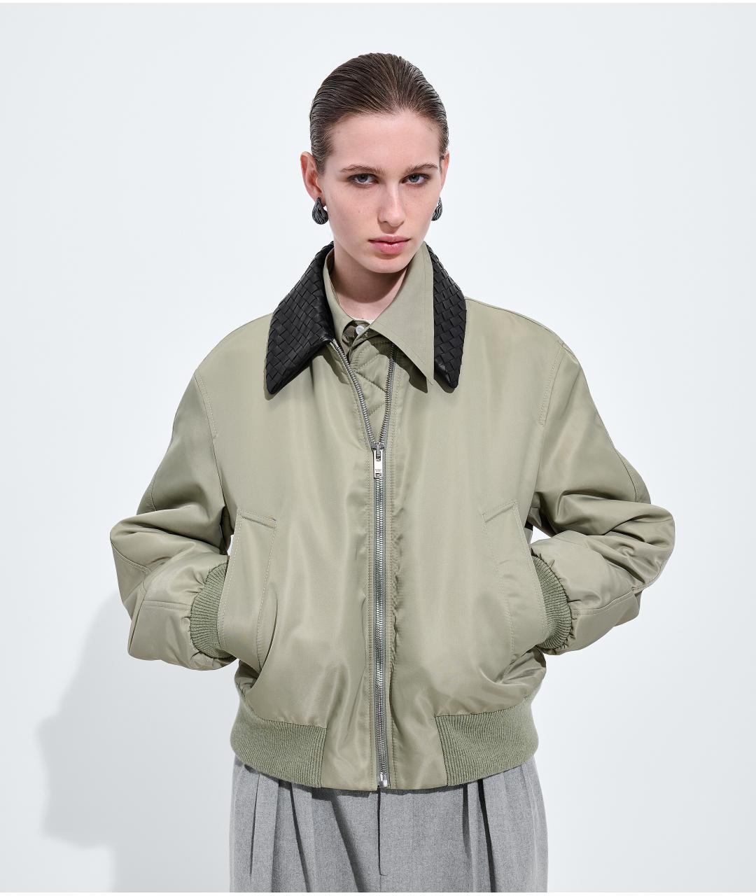 BOTTEGA VENETA Зеленая нейлоновая куртка, фото 2