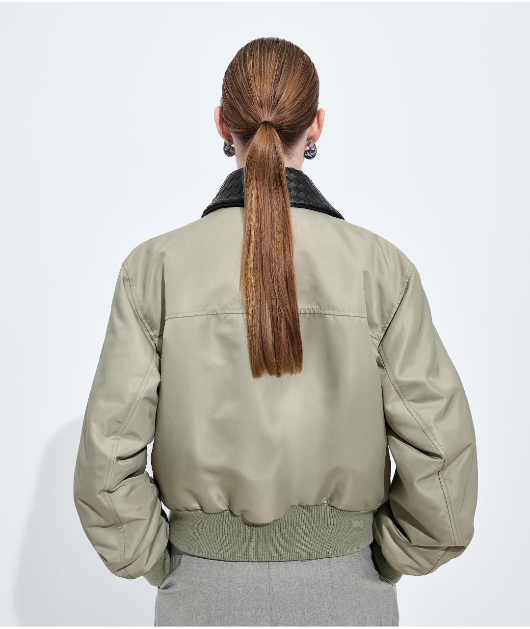 BOTTEGA VENETA Зеленая нейлоновая куртка, фото 4