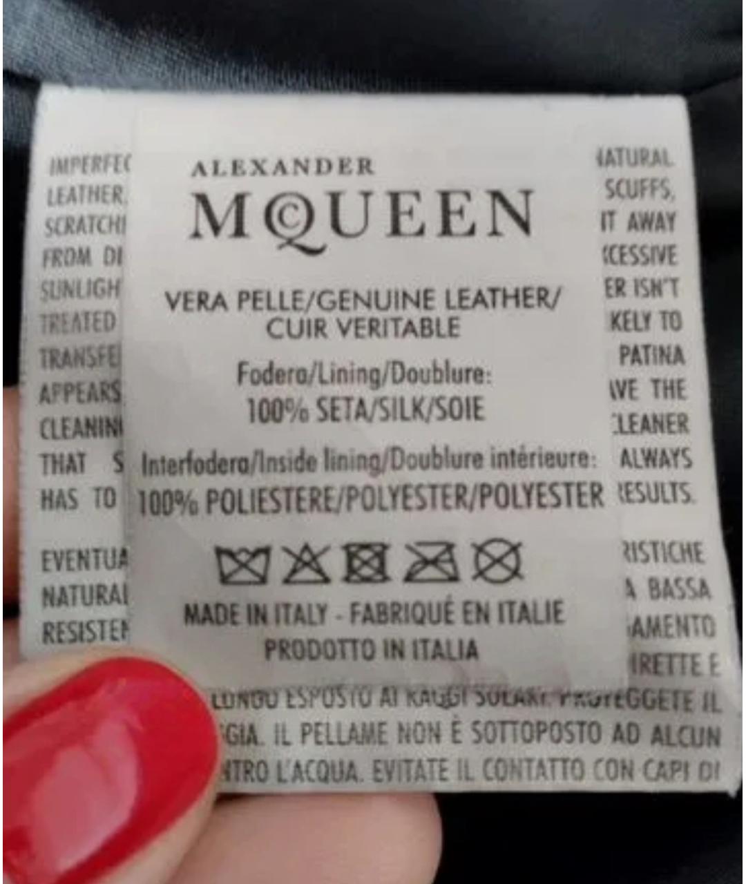 ALEXANDER MCQUEEN Черная кожаная куртка, фото 5