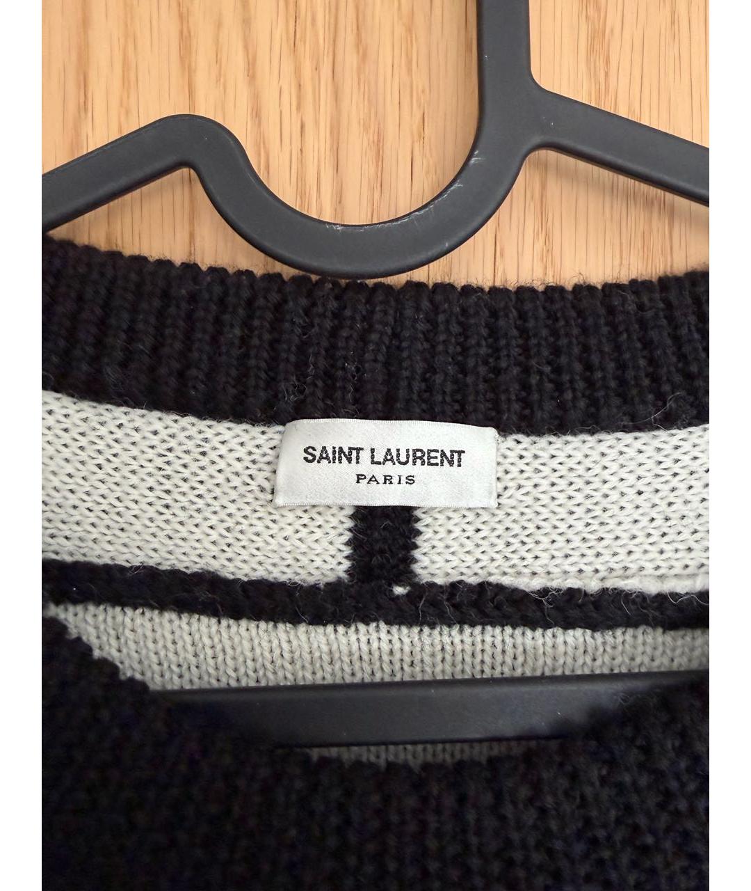 SAINT LAURENT Черный шерстяной джемпер / свитер, фото 3