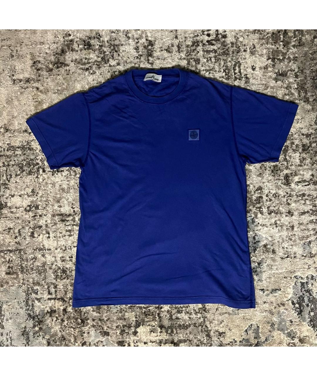 STONE ISLAND Синяя хлопковая футболка, фото 7