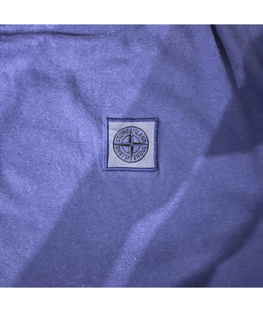 STONE ISLAND Синяя хлопковая футболка, фото 4