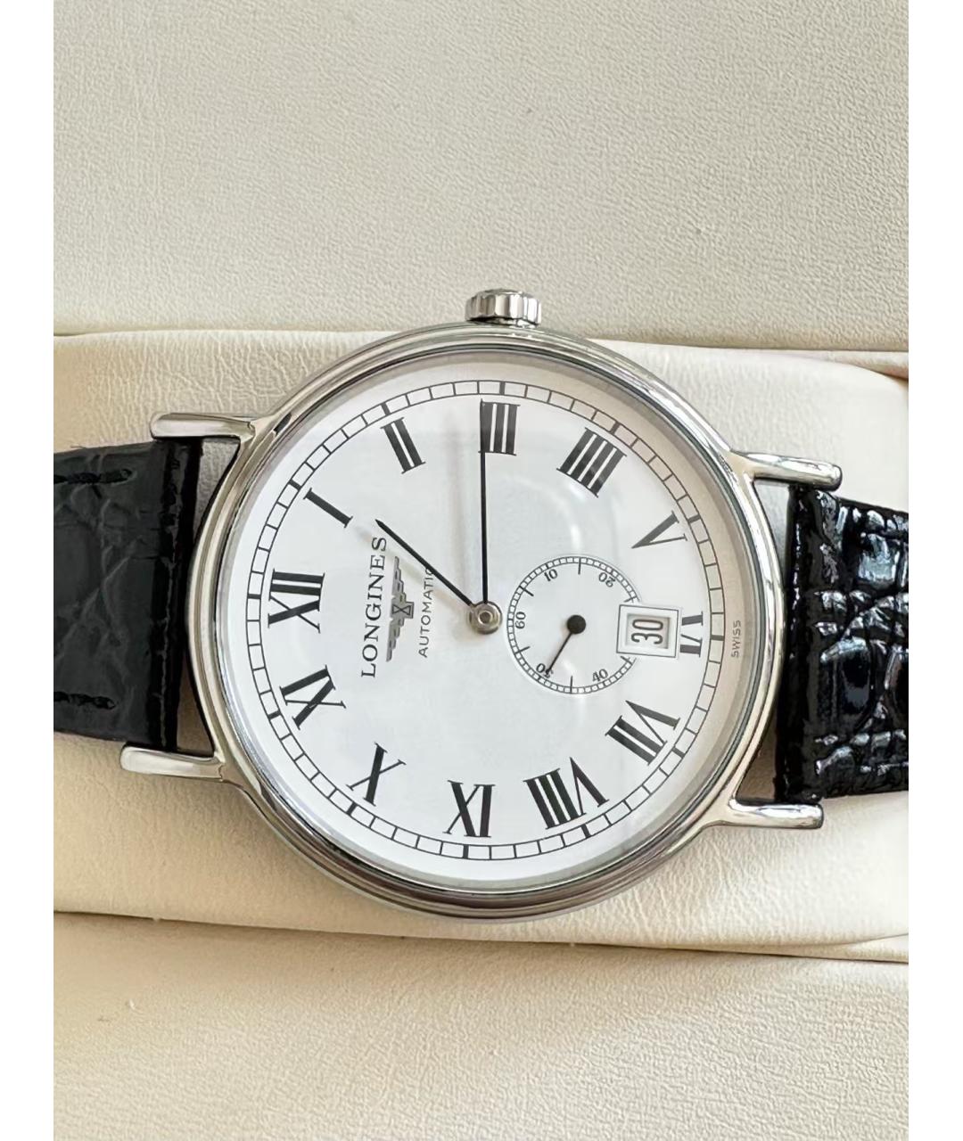 LONGINES Белые стальные часы, фото 5