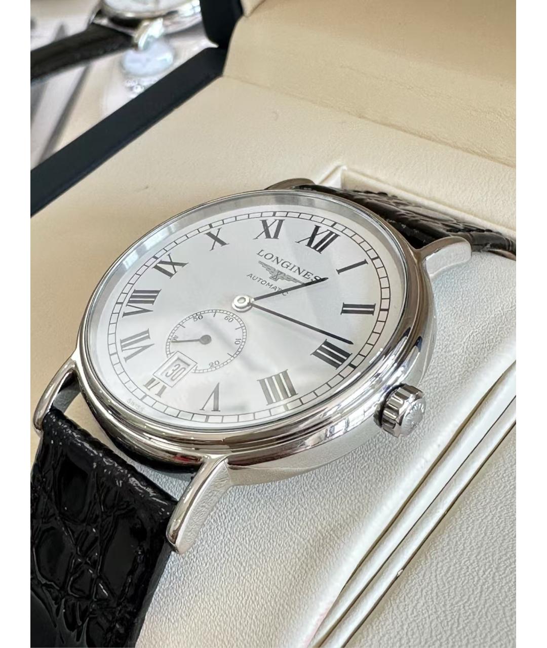 LONGINES Белые стальные часы, фото 4