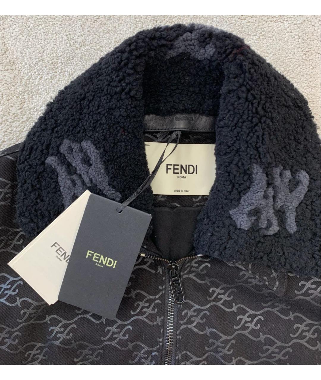 FENDI Черная хлопковая куртка, фото 4