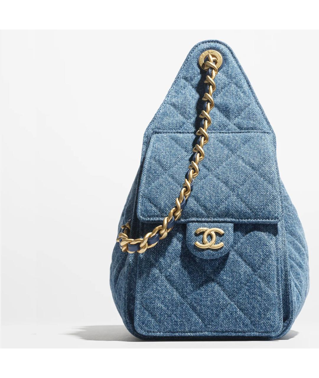 CHANEL Синяя деним сумка тоут, фото 3