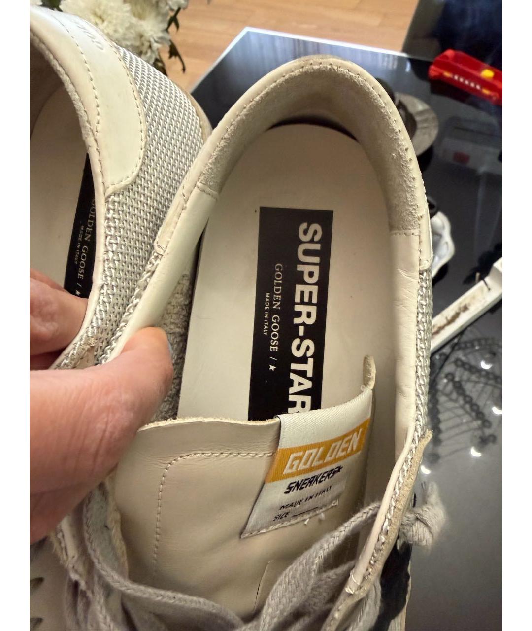 GOLDEN GOOSE Белые кожаные кеды, фото 4