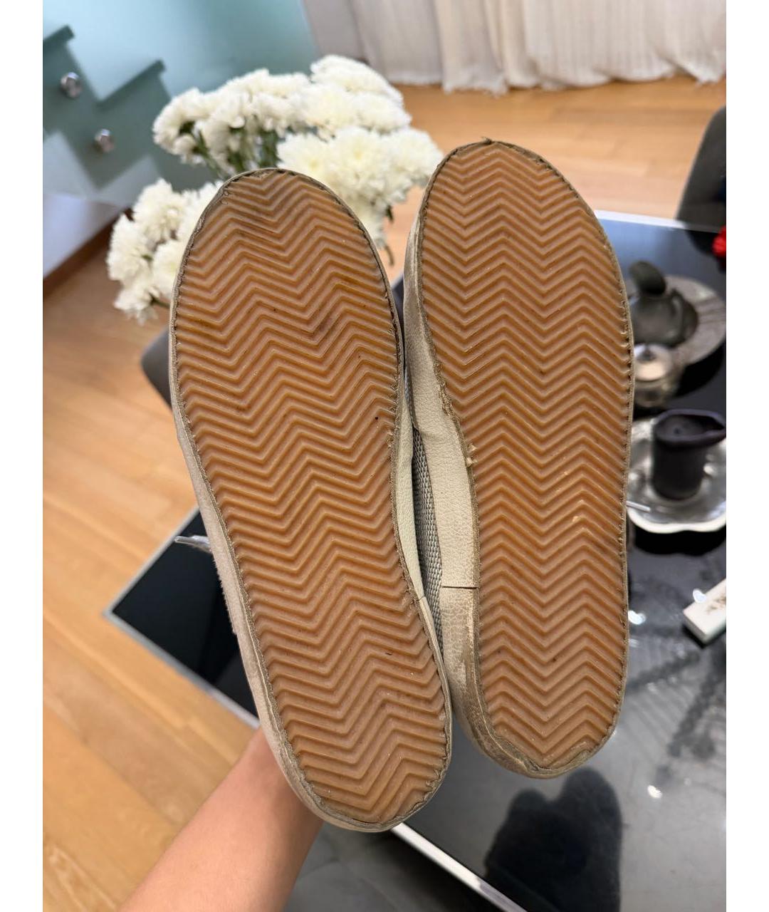 GOLDEN GOOSE Белые кожаные кеды, фото 5