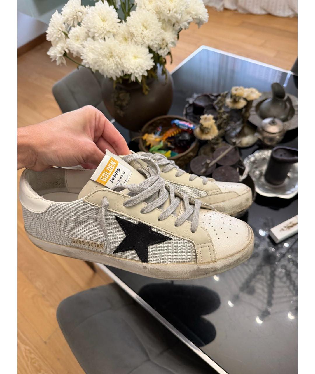 GOLDEN GOOSE Белые кожаные кеды, фото 6