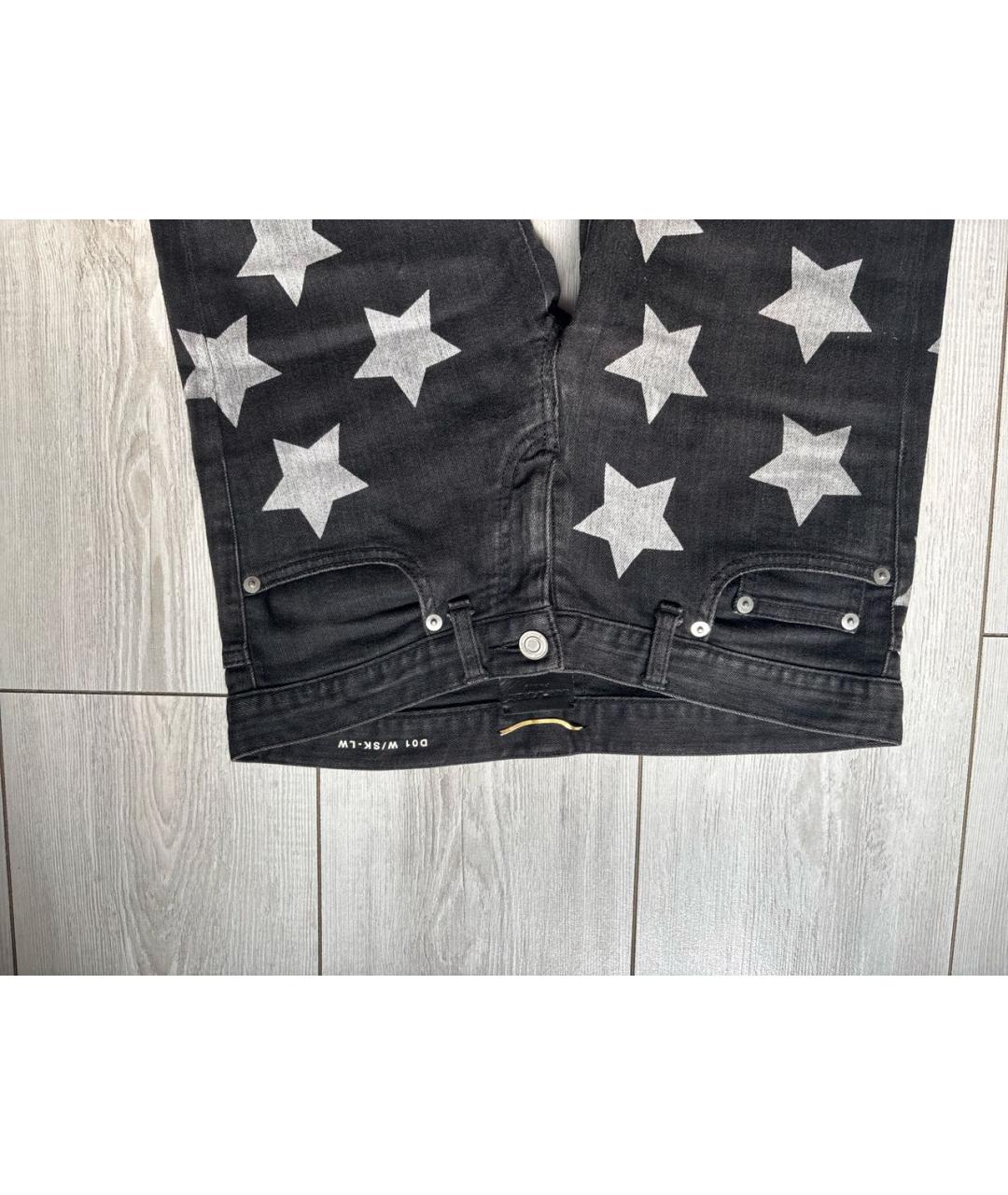 SAINT LAURENT Черные хлопко-эластановые джинсы скинни, фото 3