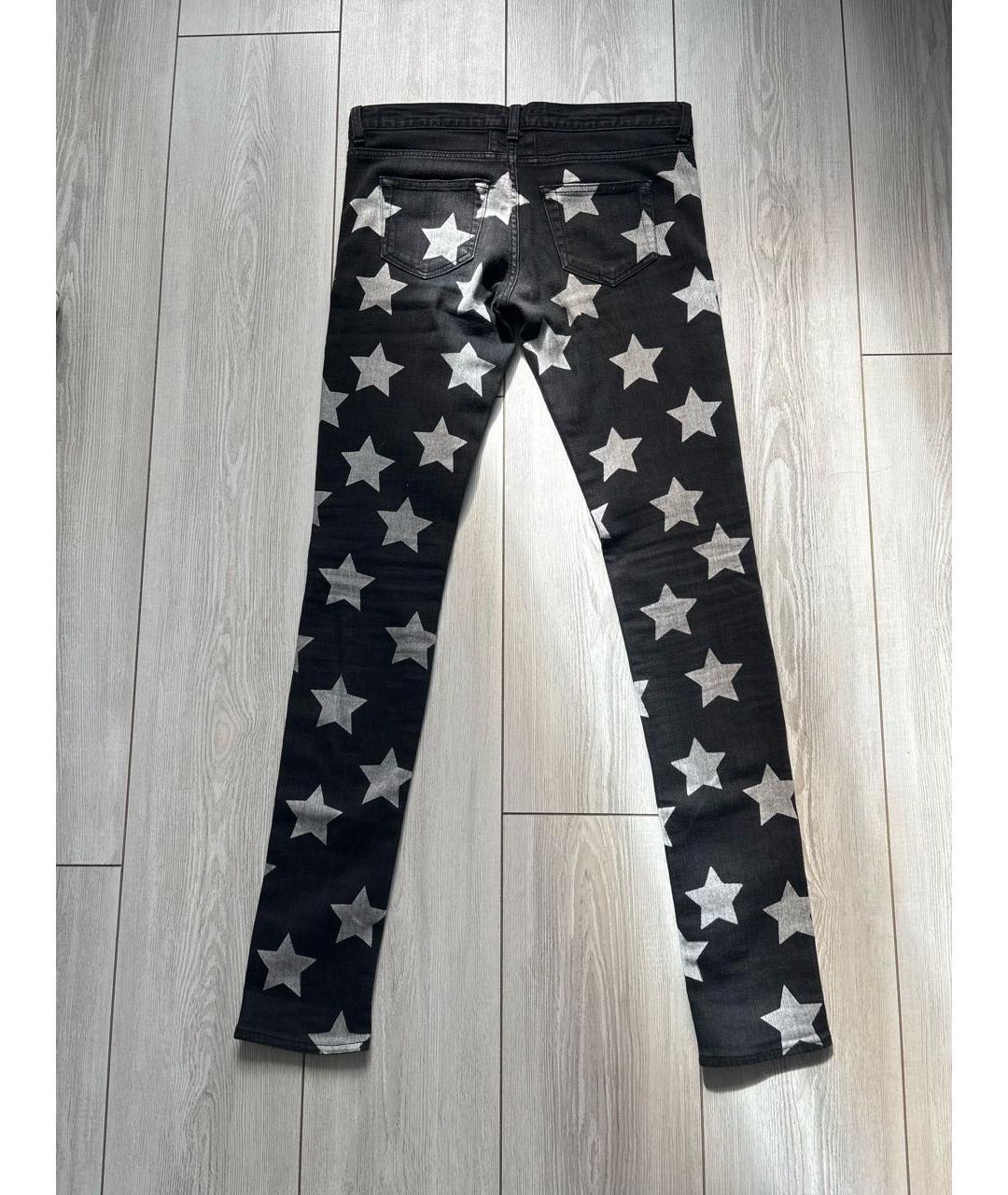 SAINT LAURENT Черные хлопко-эластановые джинсы скинни, фото 2