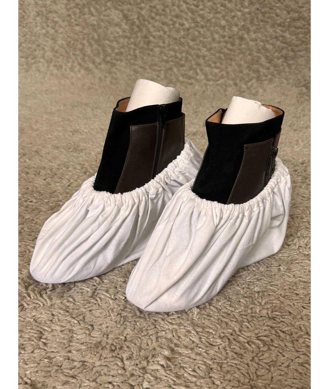 MAISON MARGIELA Черные кожаные ботильоны, фото 7