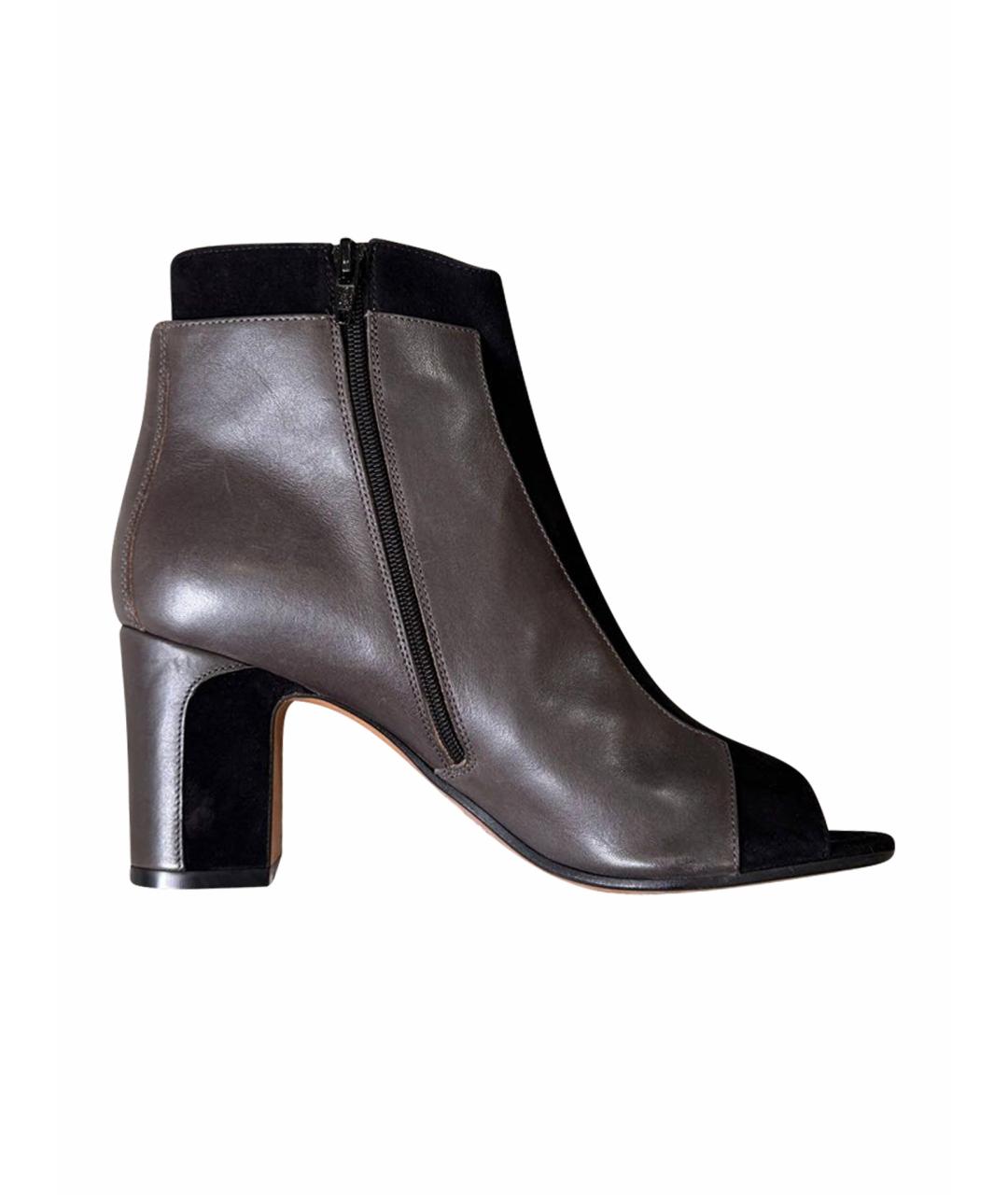 MAISON MARGIELA Черные кожаные ботильоны, фото 1