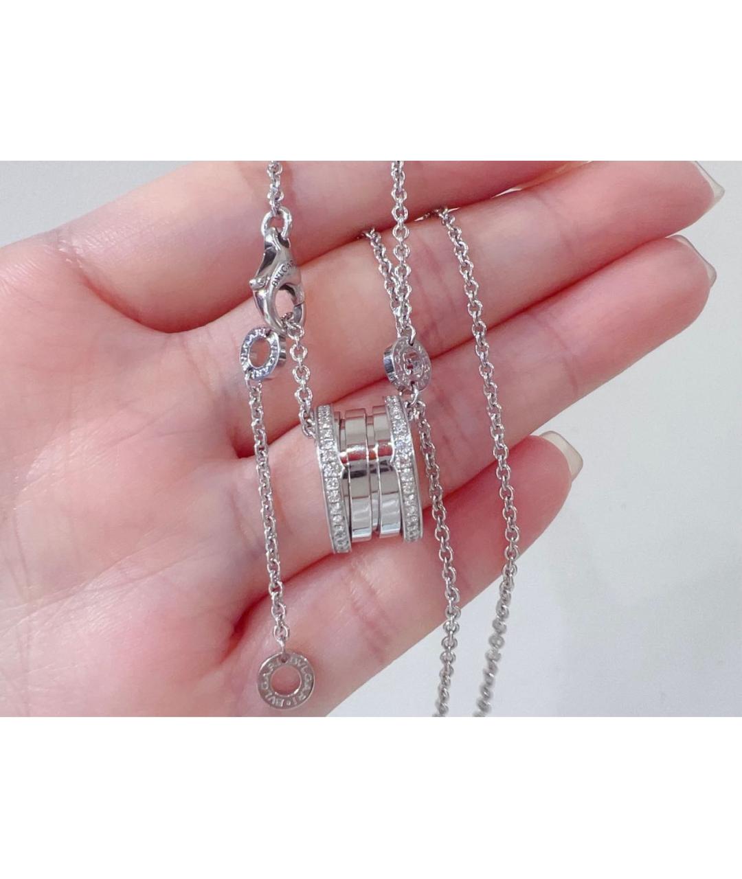 BVLGARI Белое колье из белого золота, фото 8