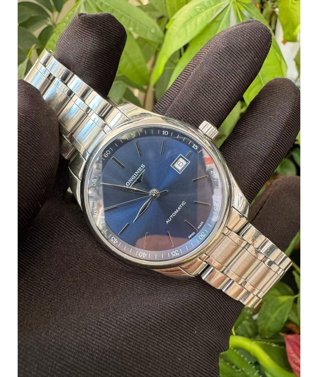 LONGINES Синие часы, фото 3