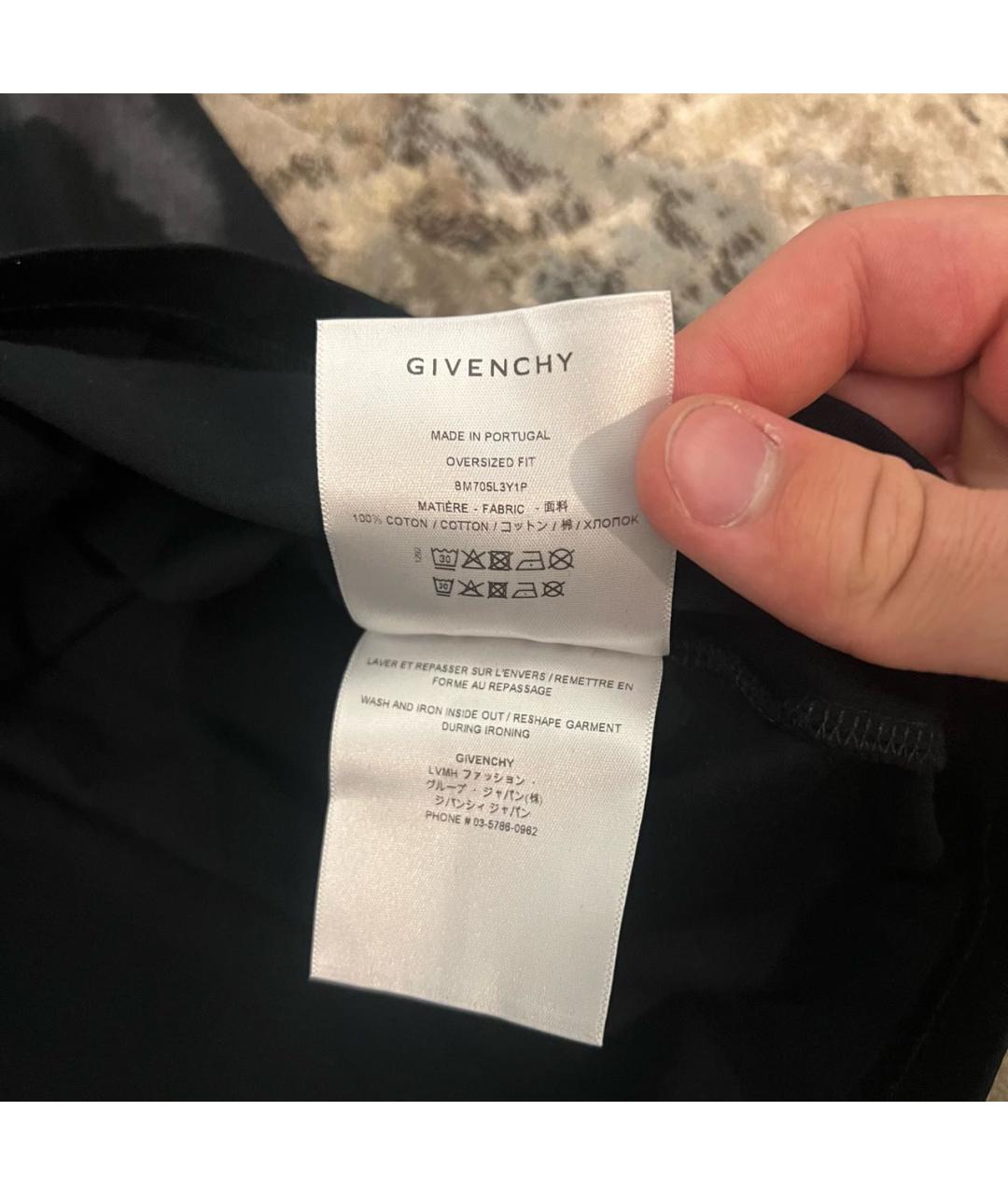 GIVENCHY Черная хлопковая футболка, фото 5