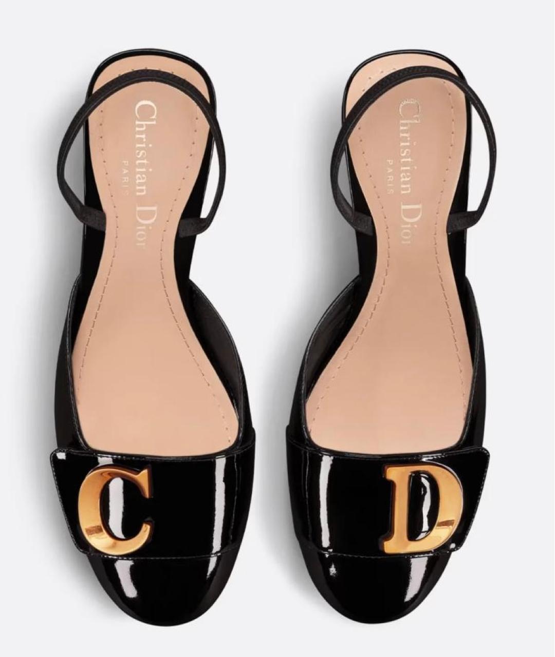 CHRISTIAN DIOR Черные туфли из лакированной кожи, фото 2