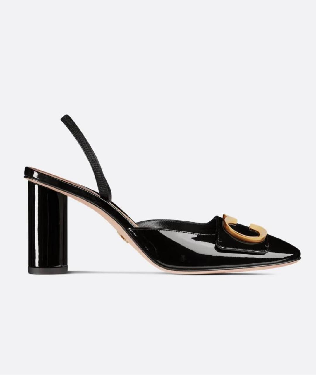 CHRISTIAN DIOR Черные туфли из лакированной кожи, фото 3